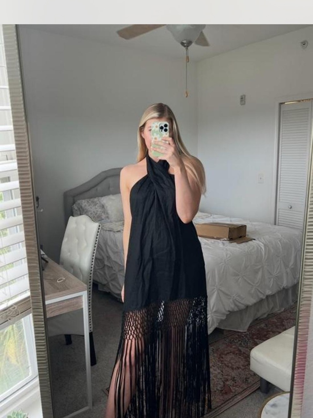 RARE like new Zara fringe maxi dress